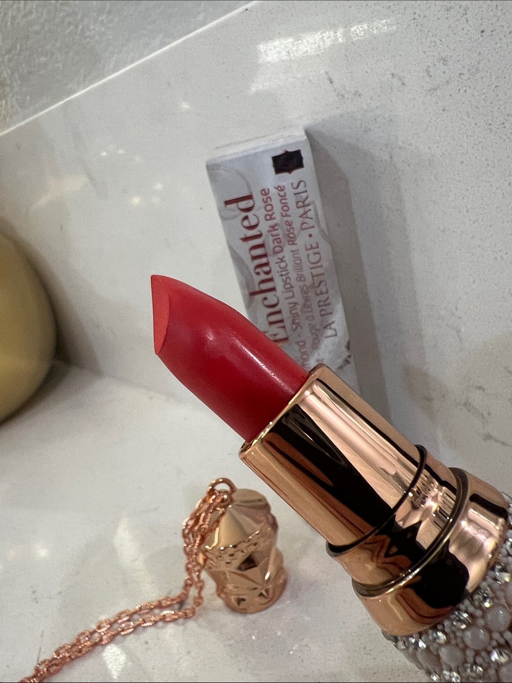 Enchanted Satin Lipstick — dark Rose